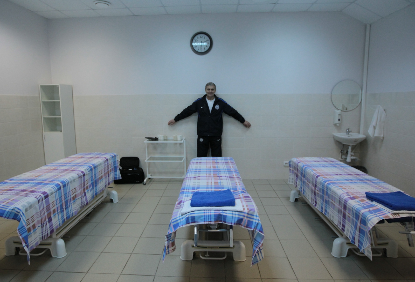 Раздевалка «Зенита» перед матчем  Лиги чемпионов УЕФА 2011/2012 с «Бенфикой»