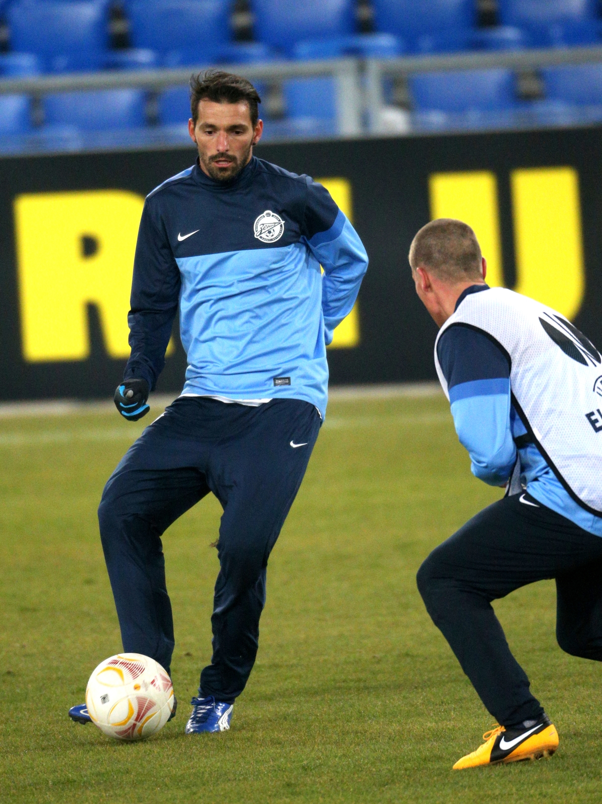 Тренировка перед матчем  Базель — Зенит.