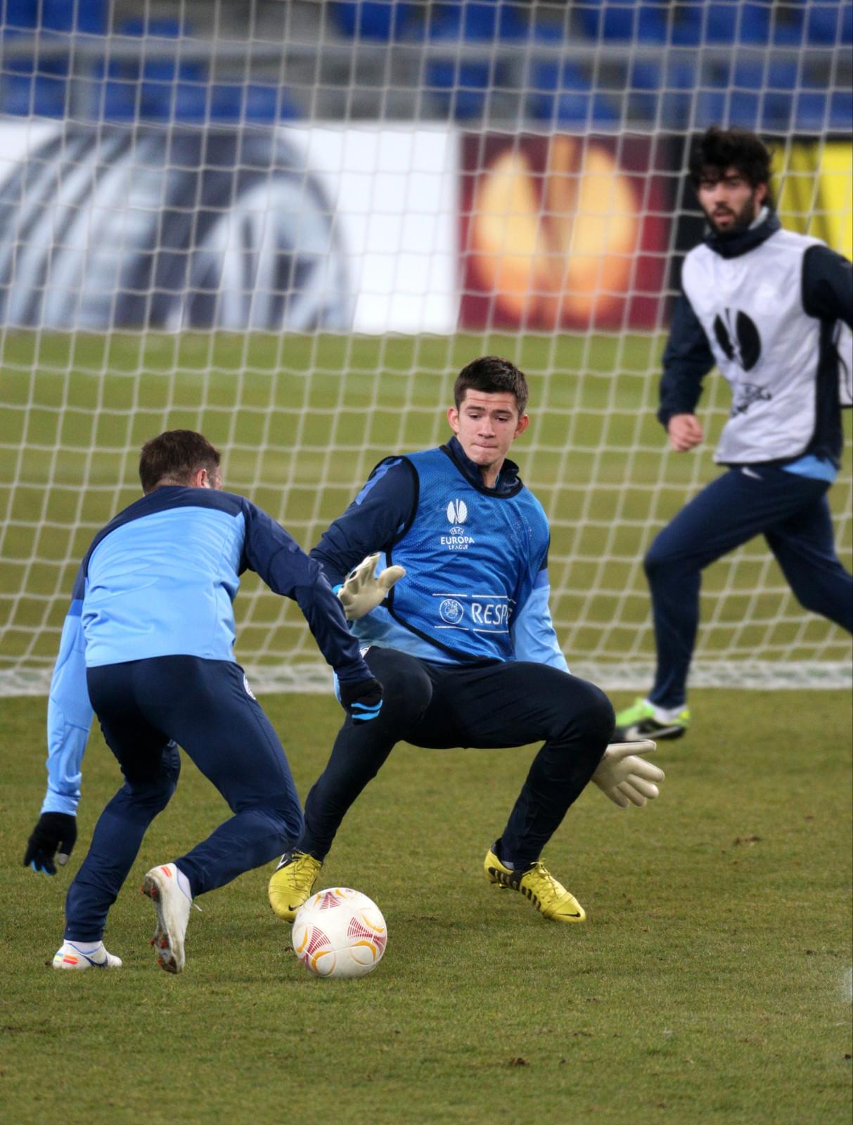 Тренировка перед матчем  Базель — Зенит.