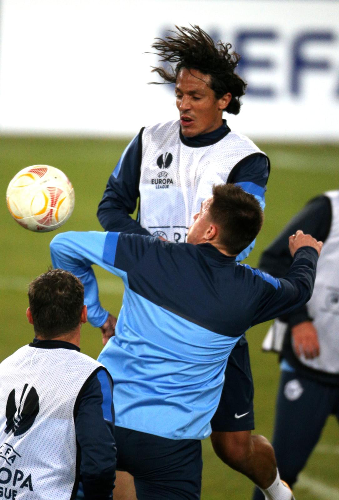 Тренировка перед матчем  Базель — Зенит.