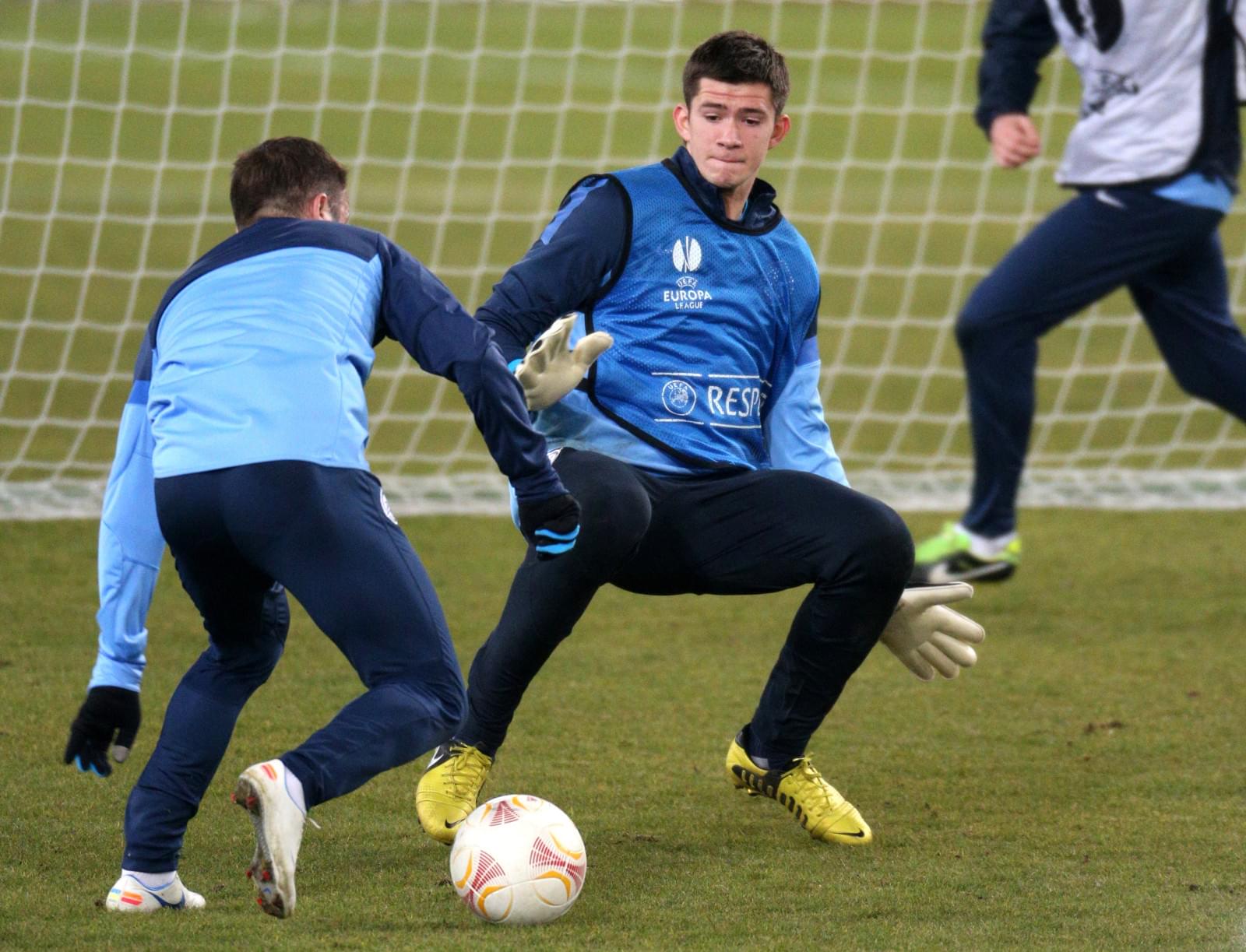 Тренировка перед матчем  Базель — Зенит.