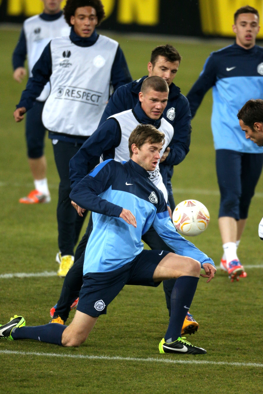 Тренировка перед матчем  Базель — Зенит.