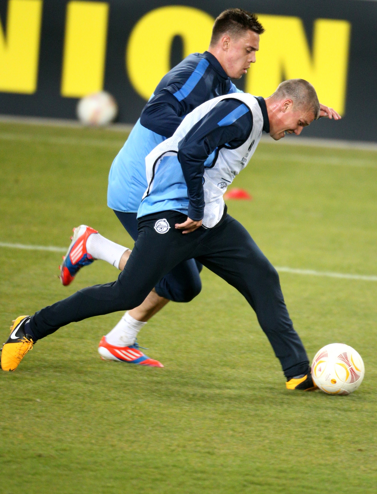 Тренировка перед матчем  Базель — Зенит.