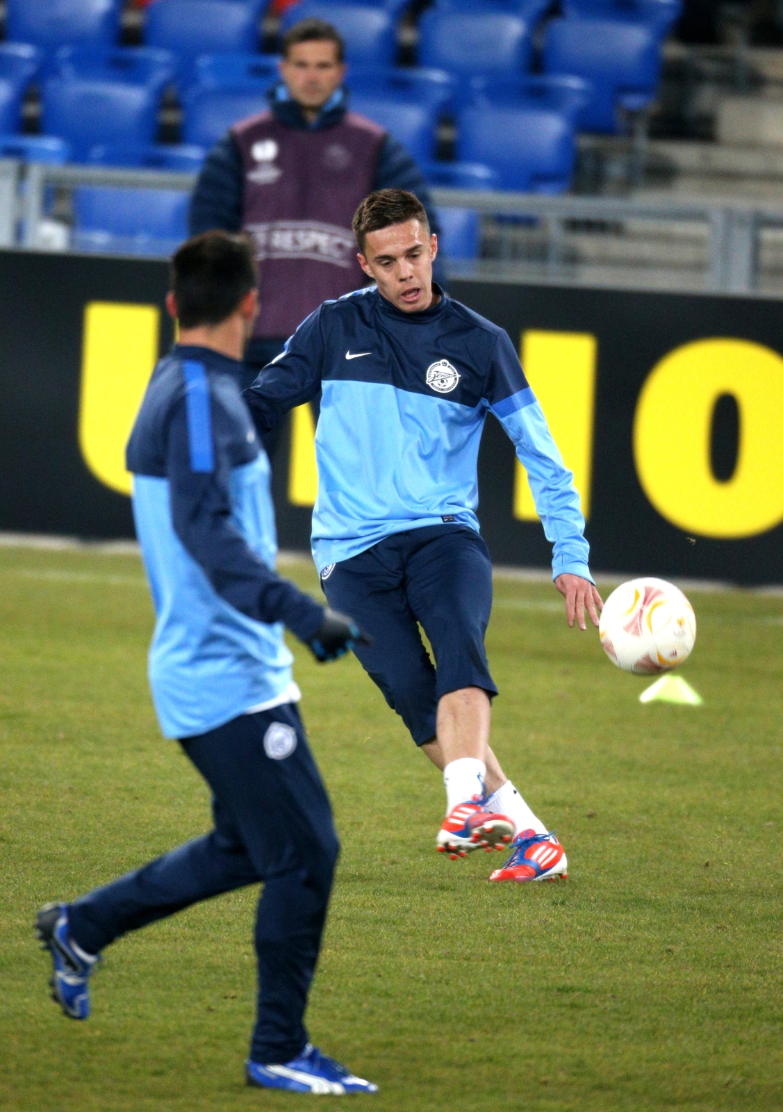 Тренировка перед матчем  Базель — Зенит.