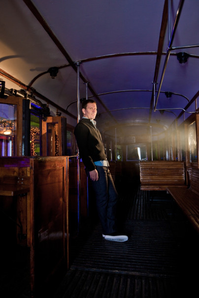 Константин Зырянов в трамвайном парке