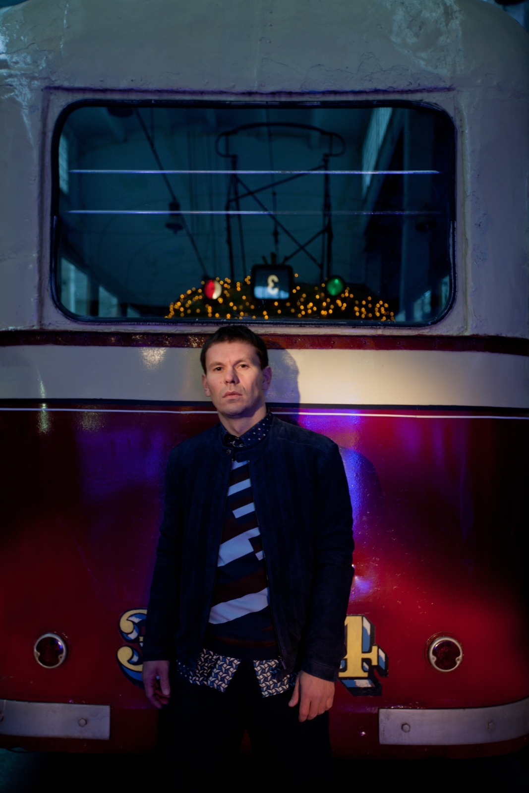 Константин Зырянов в трамвайном парке