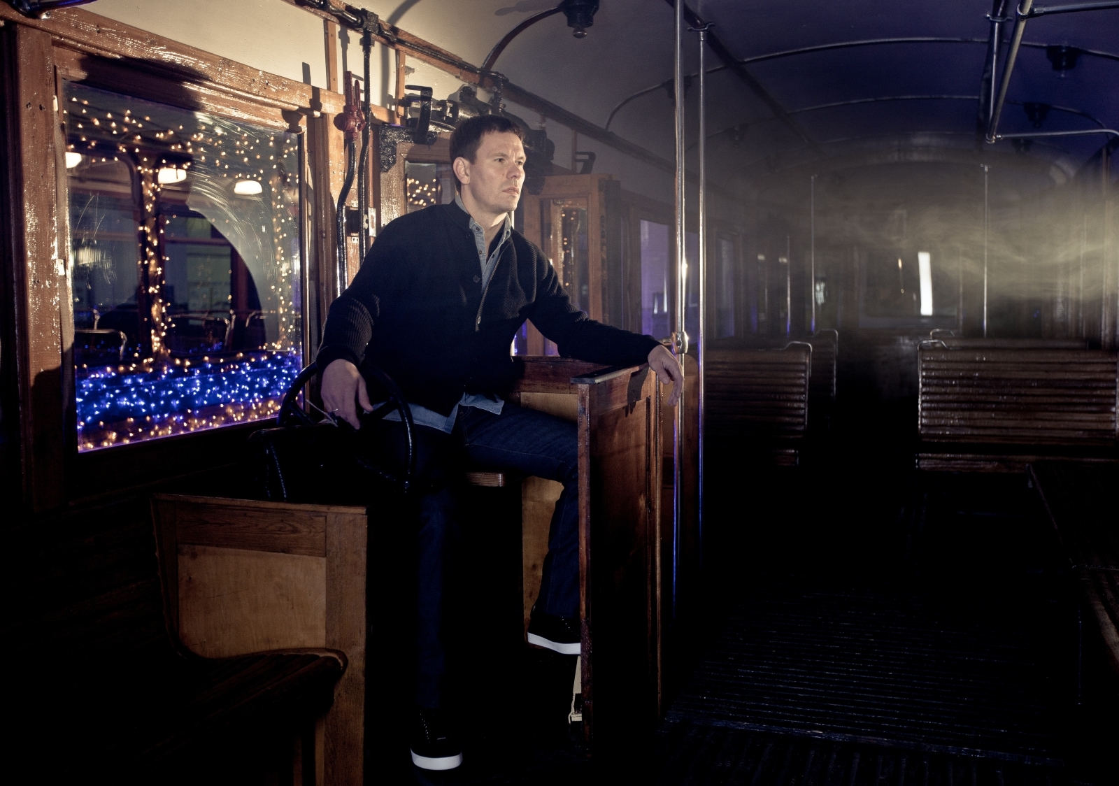 Константин Зырянов в трамвайном парке