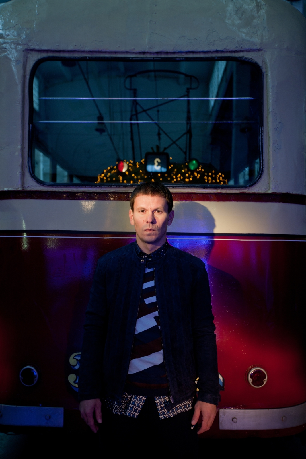 Константин Зырянов в трамвайном парке