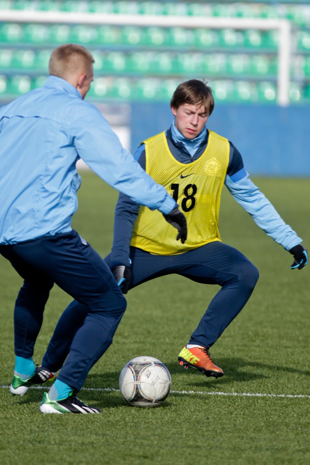 Тренировка молодежного состава ФК «Зенит»