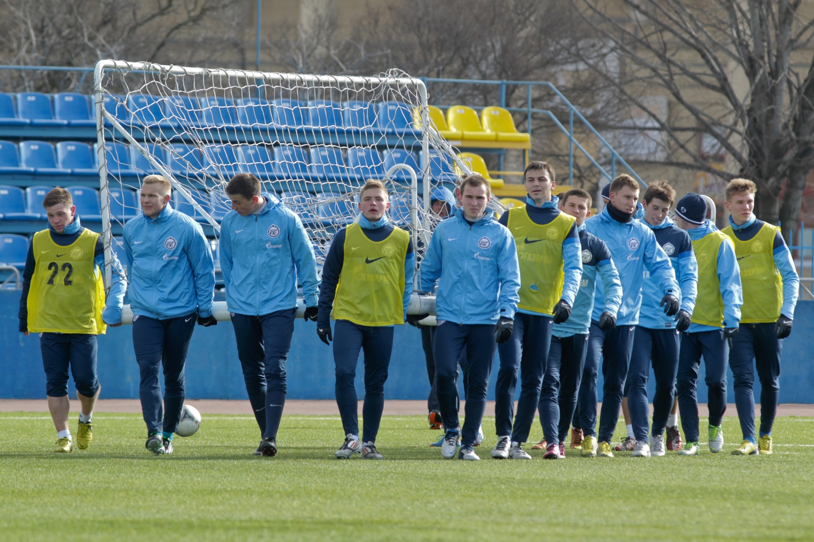 Тренировка молодежного состава ФК «Зенит»