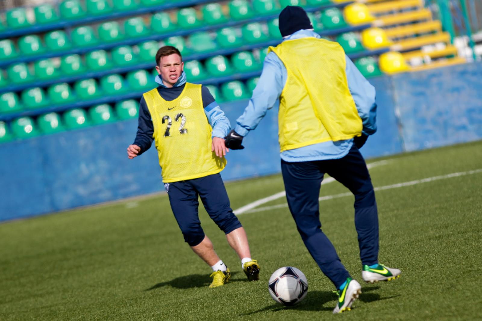 Тренировка молодежного состава ФК «Зенит»