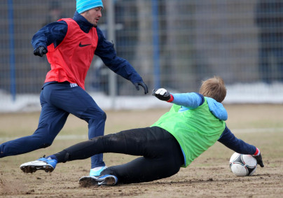 Тренировка перед матчем с «Локомотивом»
