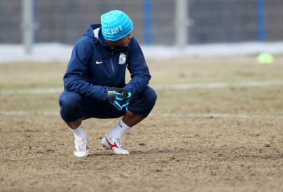 Тренировка перед матчем с «Локомотивом»