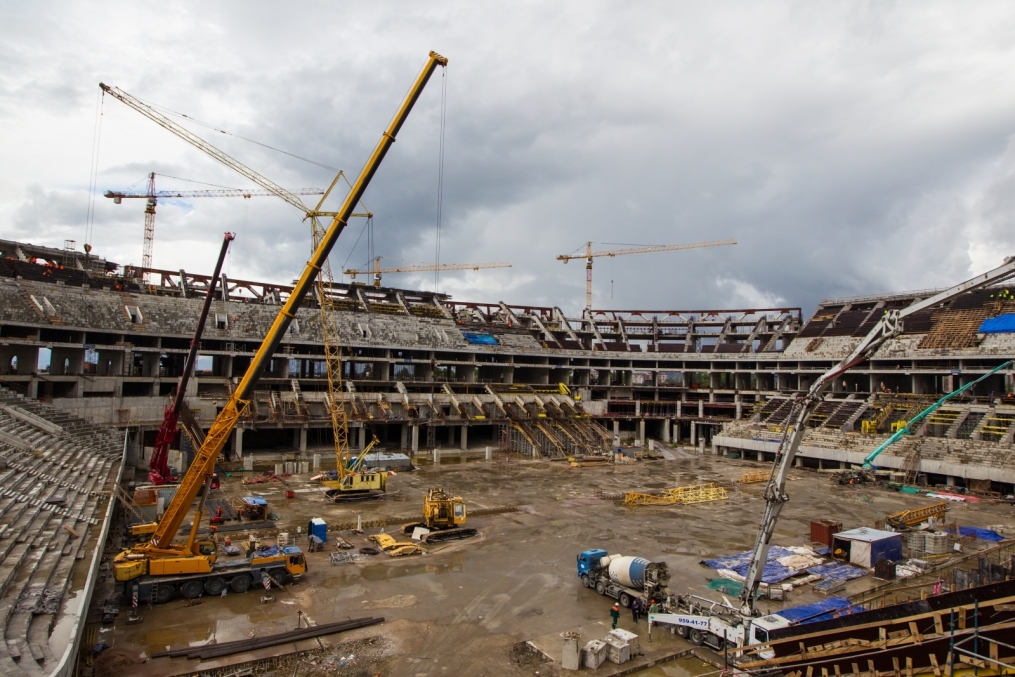 Строительство стадиона на Крестовском острове