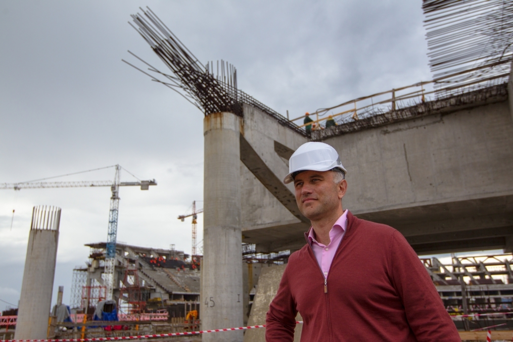 Строительство стадиона на Крестовском острове