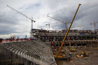 Строительство стадиона на Крестовском острове