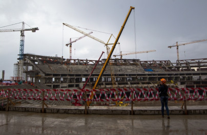 Строительство стадиона на Крестовском острове