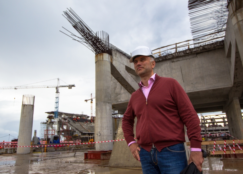Строительство стадиона на Крестовском острове