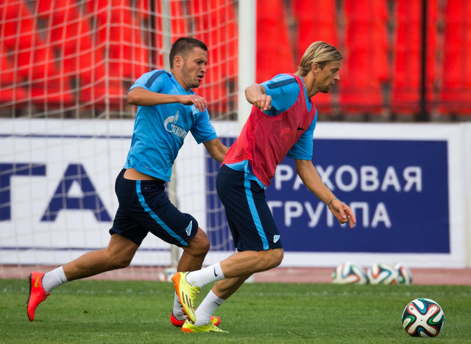 Тренировка «Зенита» перед матчем с «Арсеналом»