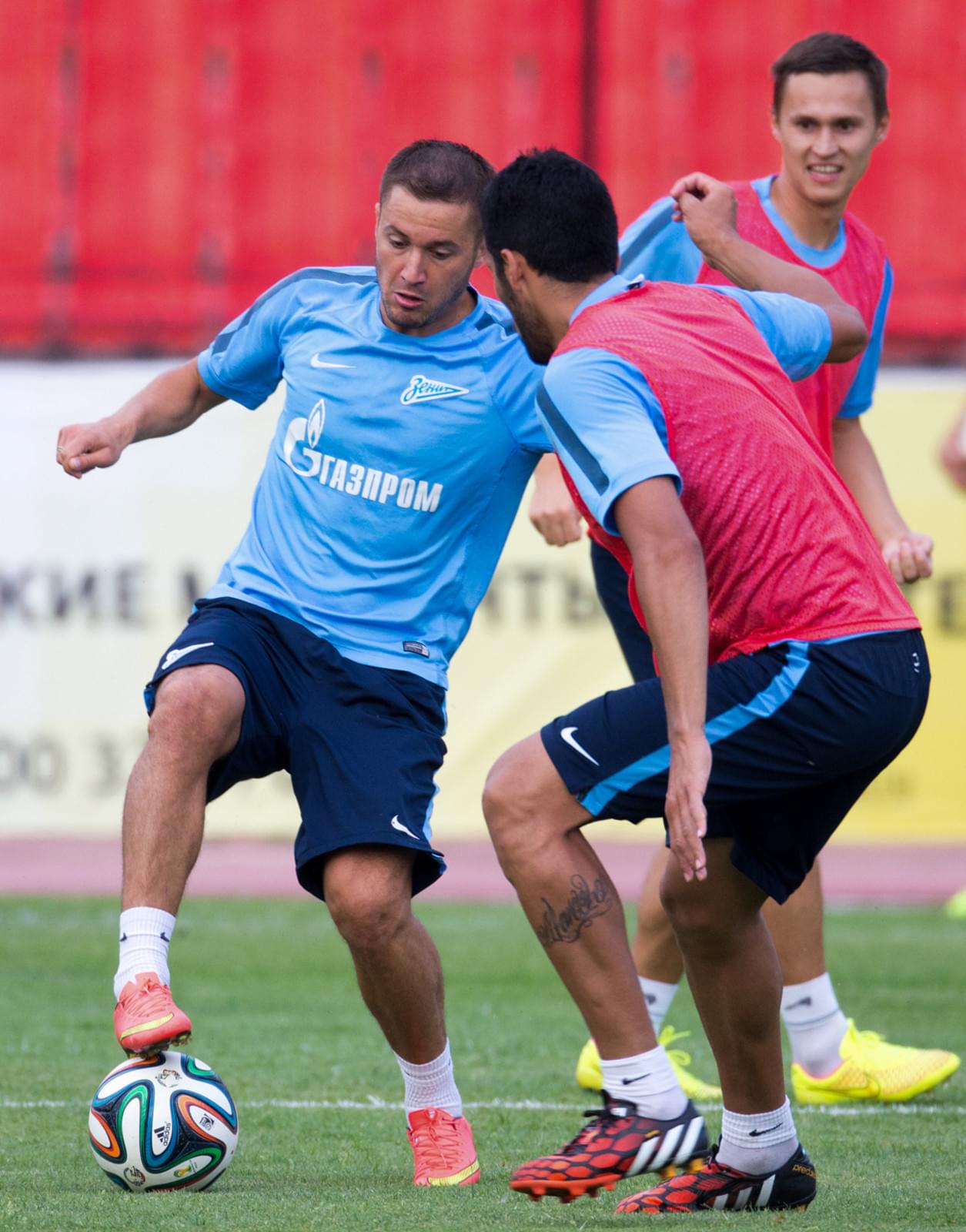 Тренировка «Зенита» перед матчем с «Арсеналом»