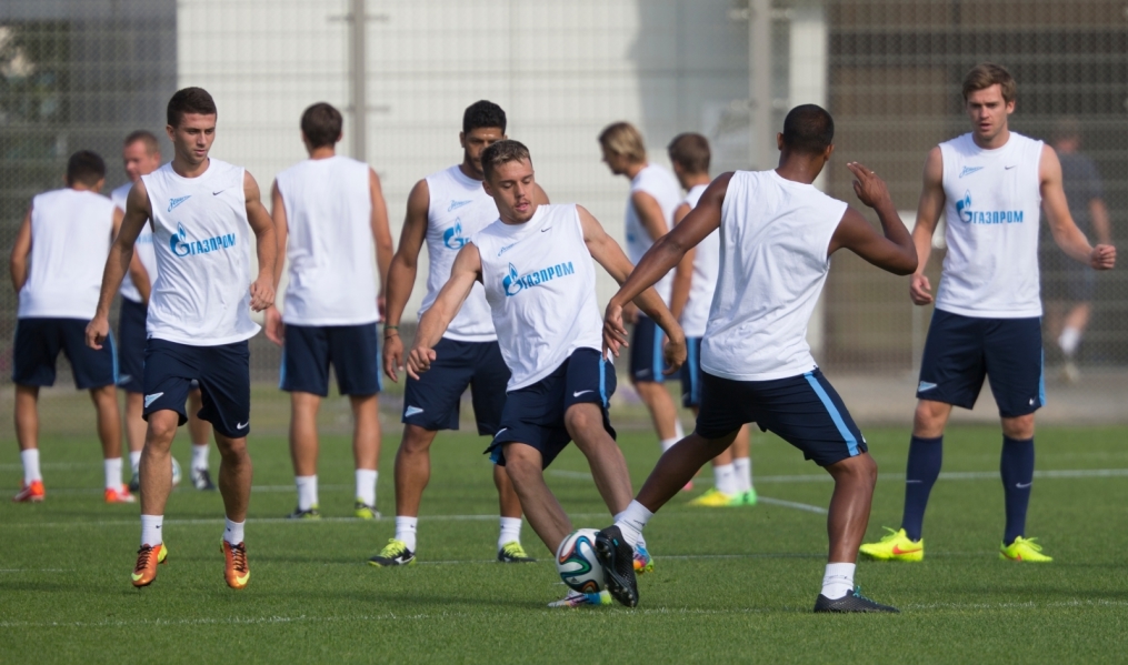Тренировка «Зенита» перед матчем с АЕЛ