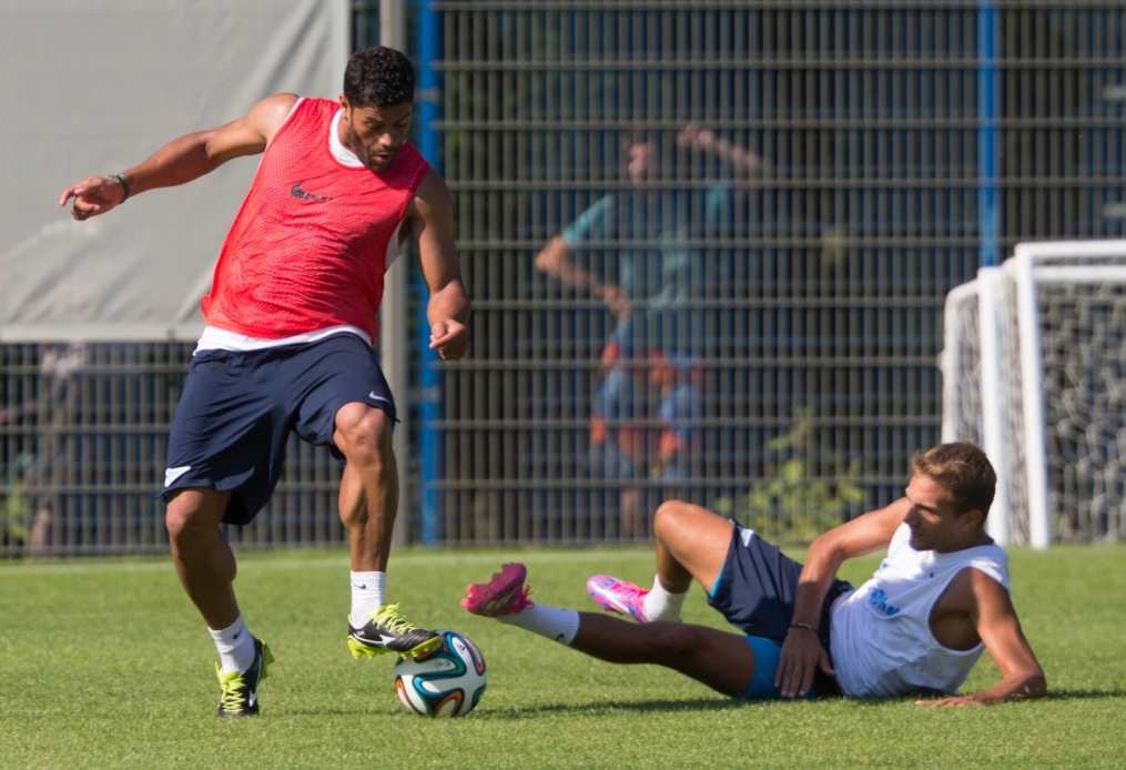 Тренировка «Зенита» перед матчем с АЕЛ
