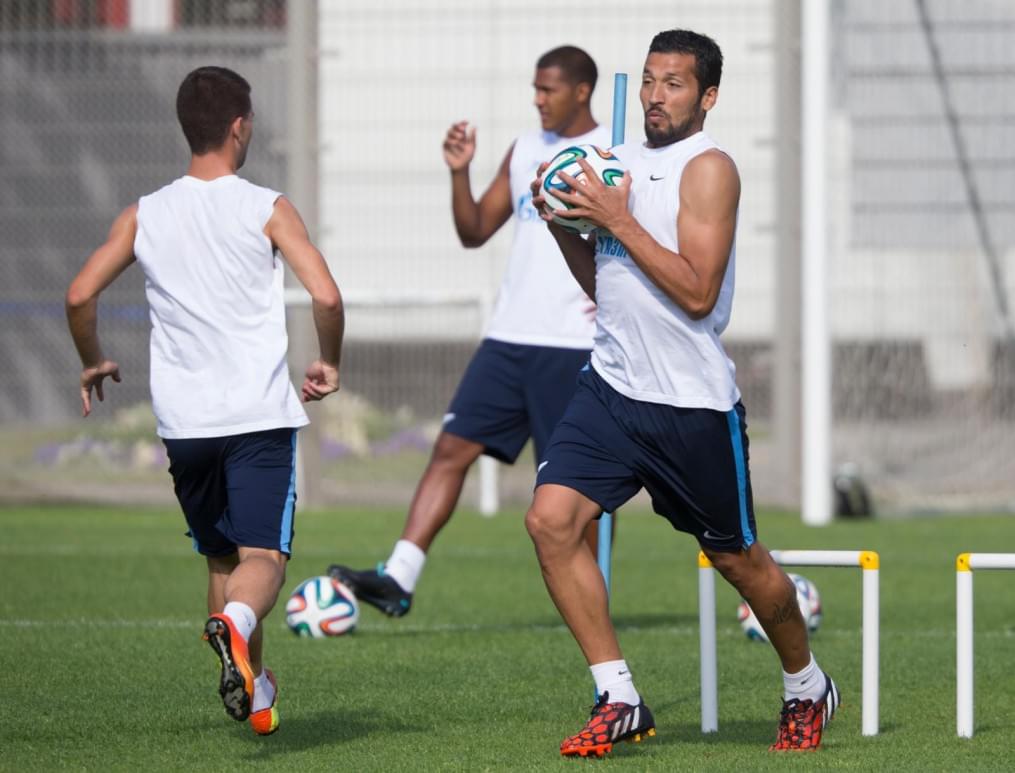 Тренировка «Зенита» перед матчем с АЕЛ