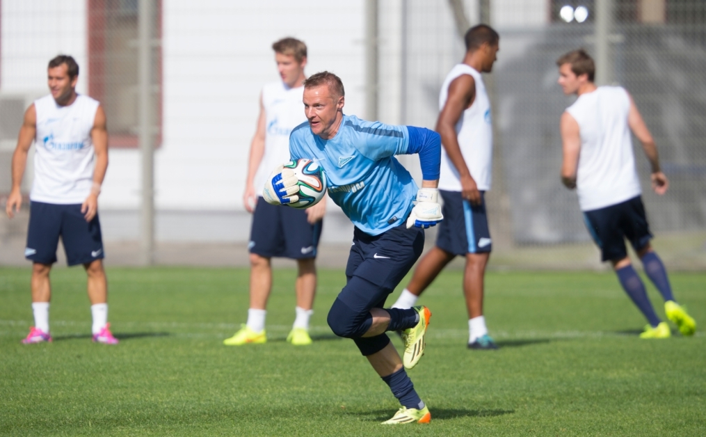 Тренировка «Зенита» перед матчем с АЕЛ