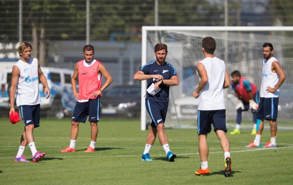 Тренировка «Зенита» перед матчем с АЕЛ