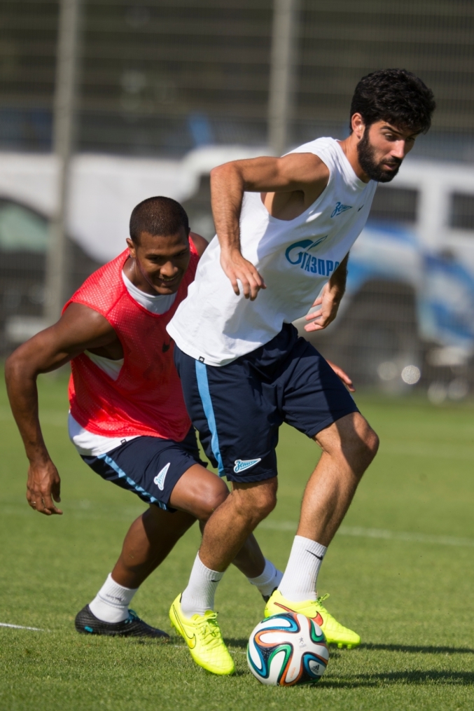 Тренировка «Зенита» перед матчем с АЕЛ