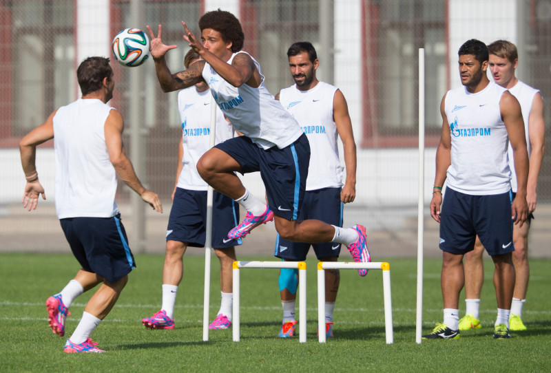 Тренировка «Зенита» перед матчем с АЕЛ