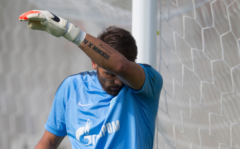 Тренировка «Зенита» перед матчем с АЕЛ