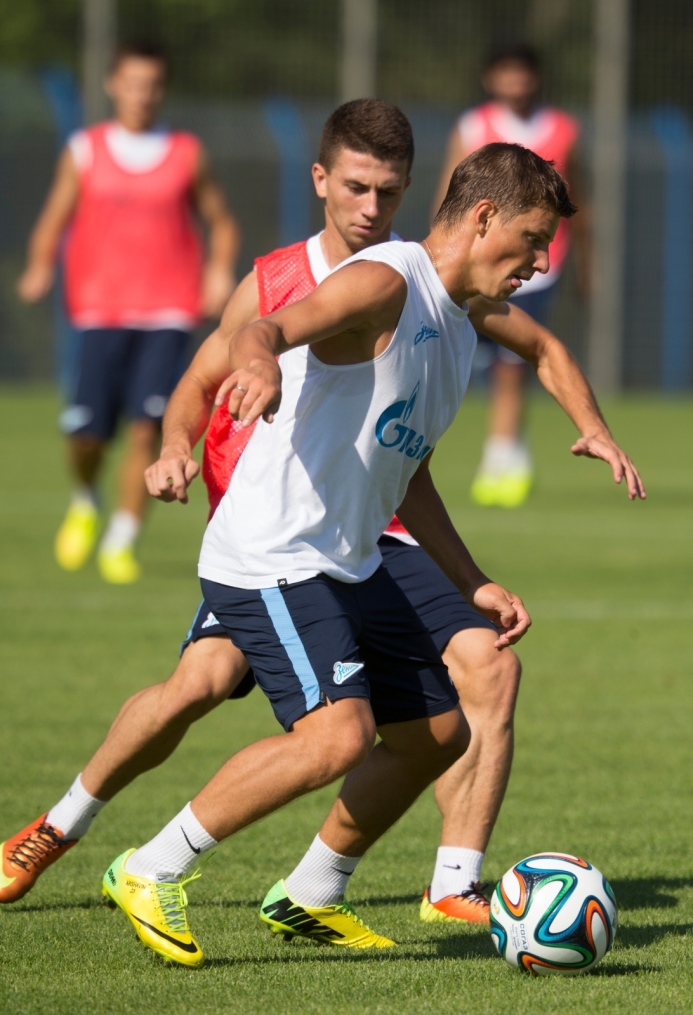 Тренировка «Зенита» перед матчем с АЕЛ