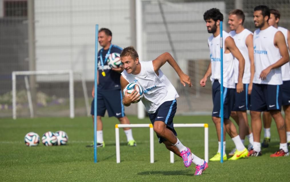 Тренировка «Зенита» перед матчем с АЕЛ