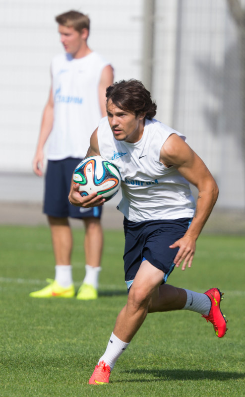 Тренировка «Зенита» перед матчем с АЕЛ