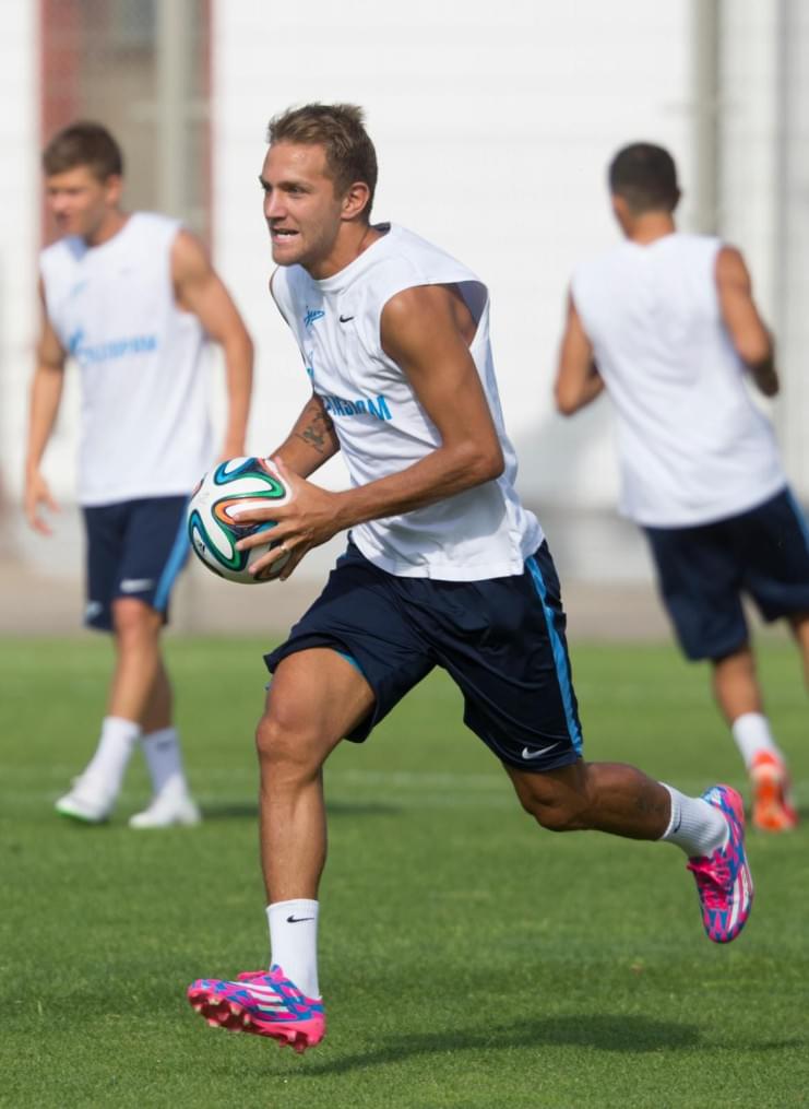 Тренировка «Зенита» перед матчем с АЕЛ