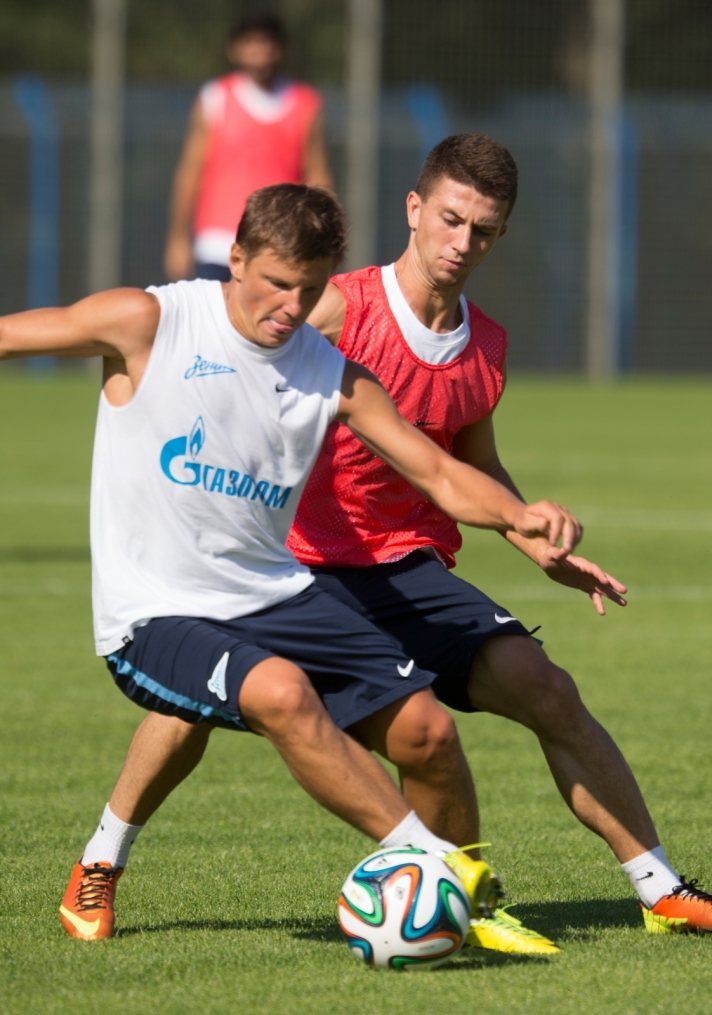 Тренировка «Зенита» перед матчем с АЕЛ