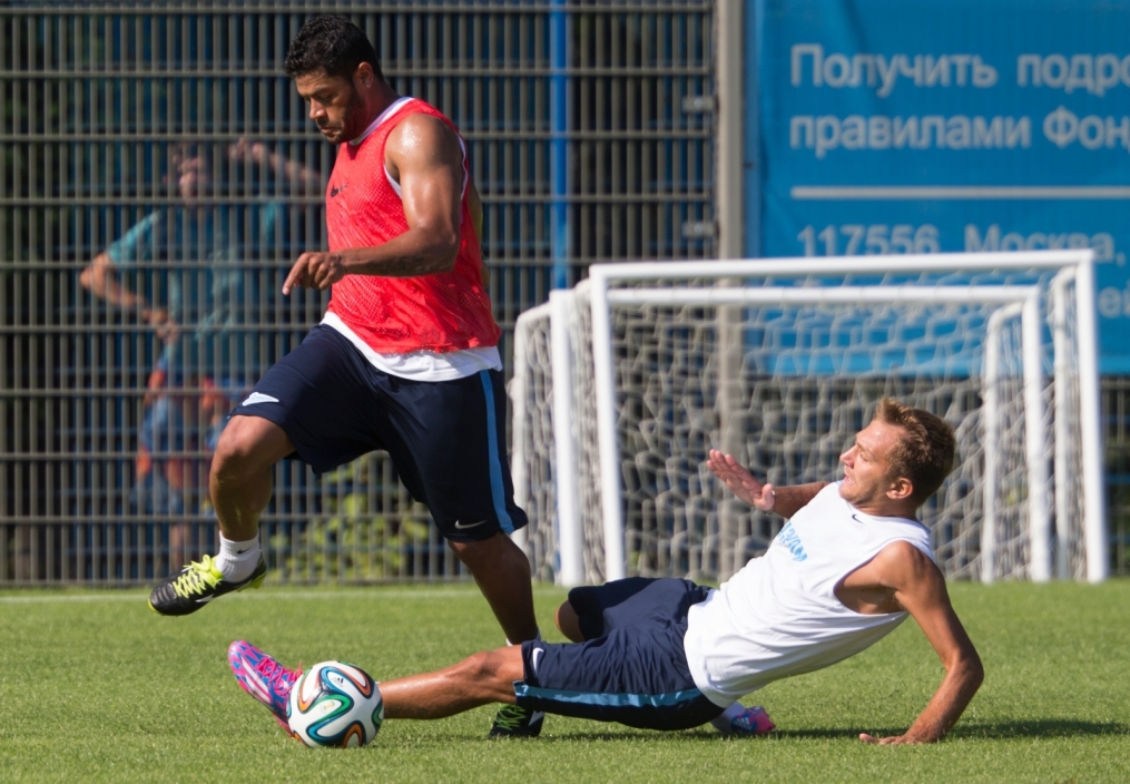 Тренировка «Зенита» перед матчем с АЕЛ