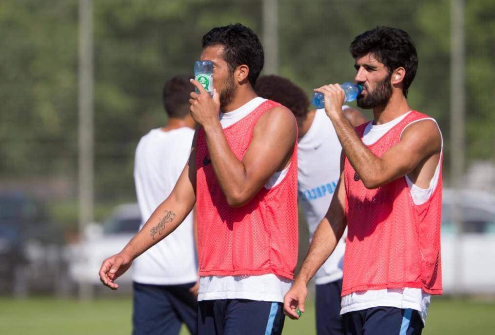 Тренировка «Зенита» перед матчем с АЕЛ