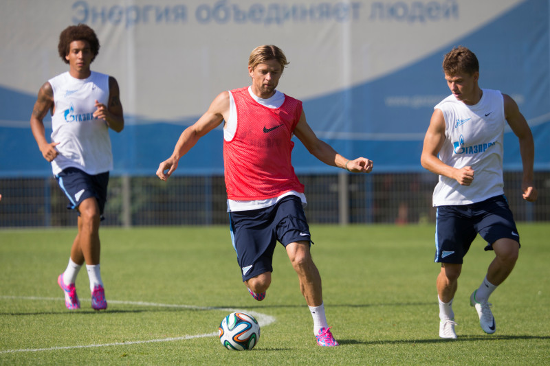 Тренировка «Зенита» перед матчем с АЕЛ