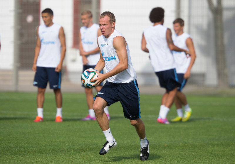 Тренировка «Зенита» перед матчем с АЕЛ