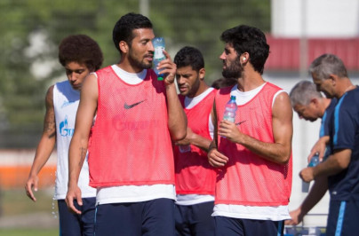 Тренировка «Зенита» перед матчем с АЕЛ