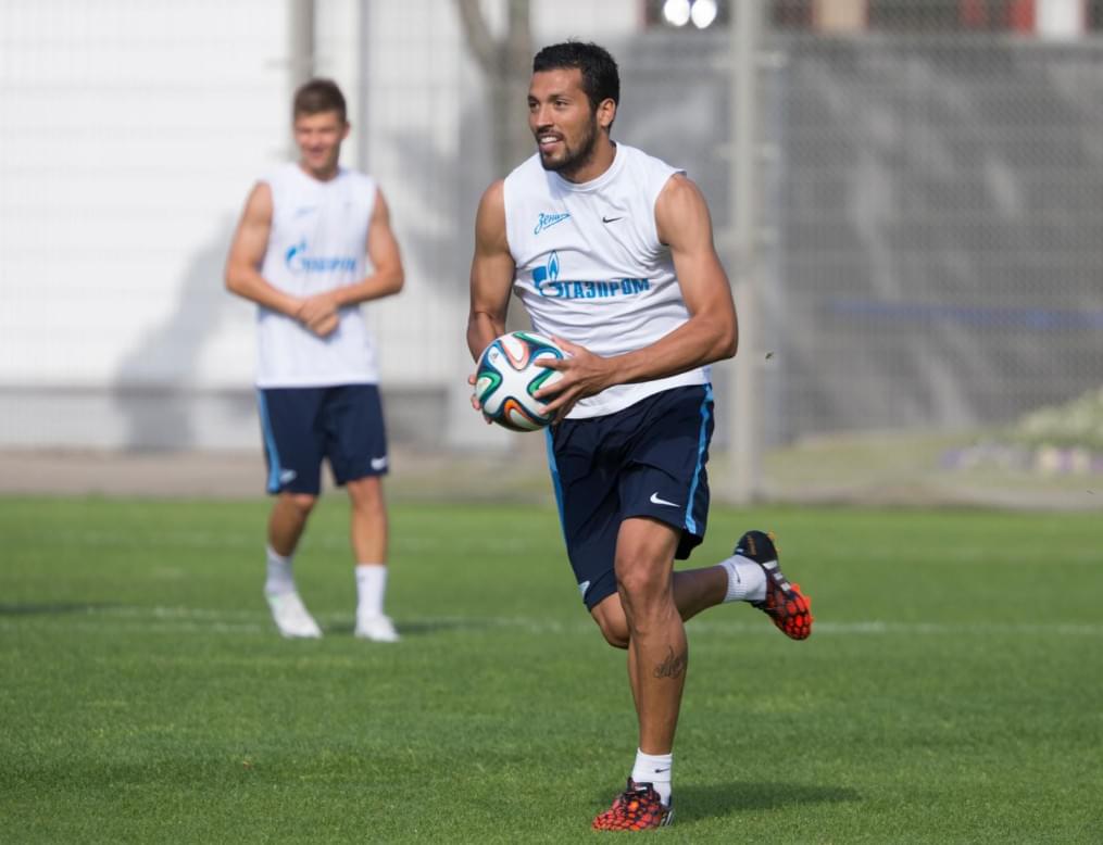 Тренировка «Зенита» перед матчем с АЕЛ