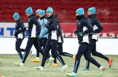 Тренировка «Зенита» перед матчем «Рубином»