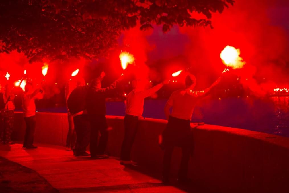 Северная столица на одну ночь превратится в сине-бело-голубой город