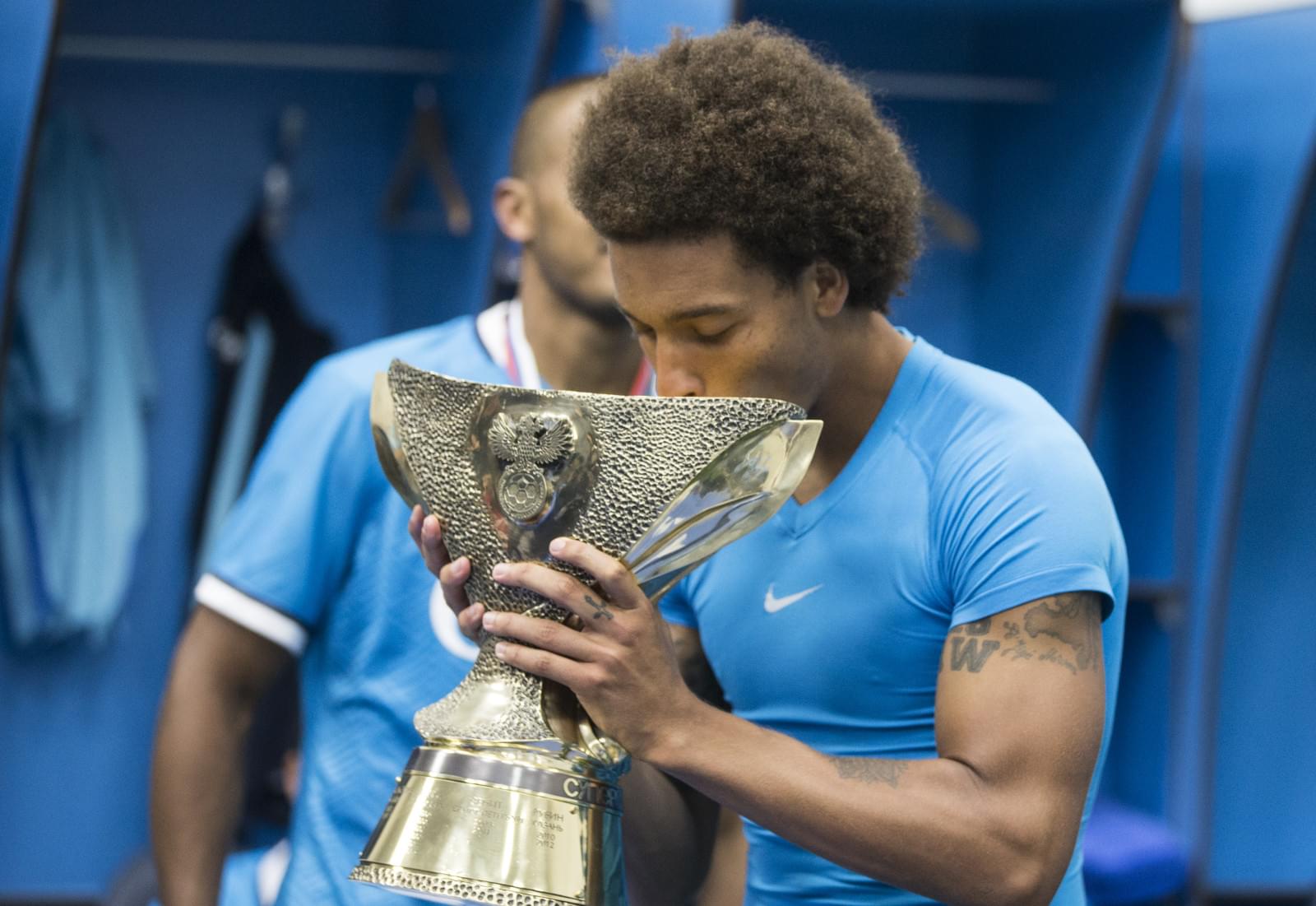 Празднование в раздевалке после матча Суперкубок России 2015, «Зенит» — «Локомотив»