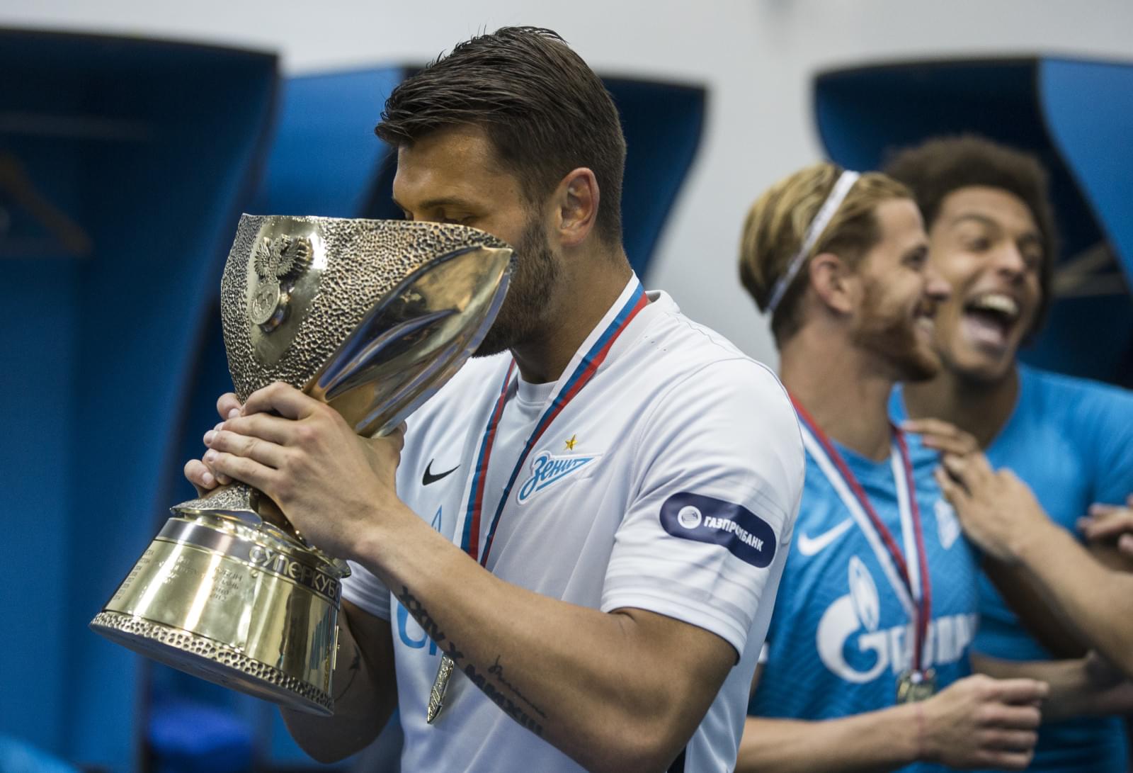 Празднование в раздевалке после матча Суперкубок России 2015, «Зенит» — «Локомотив»