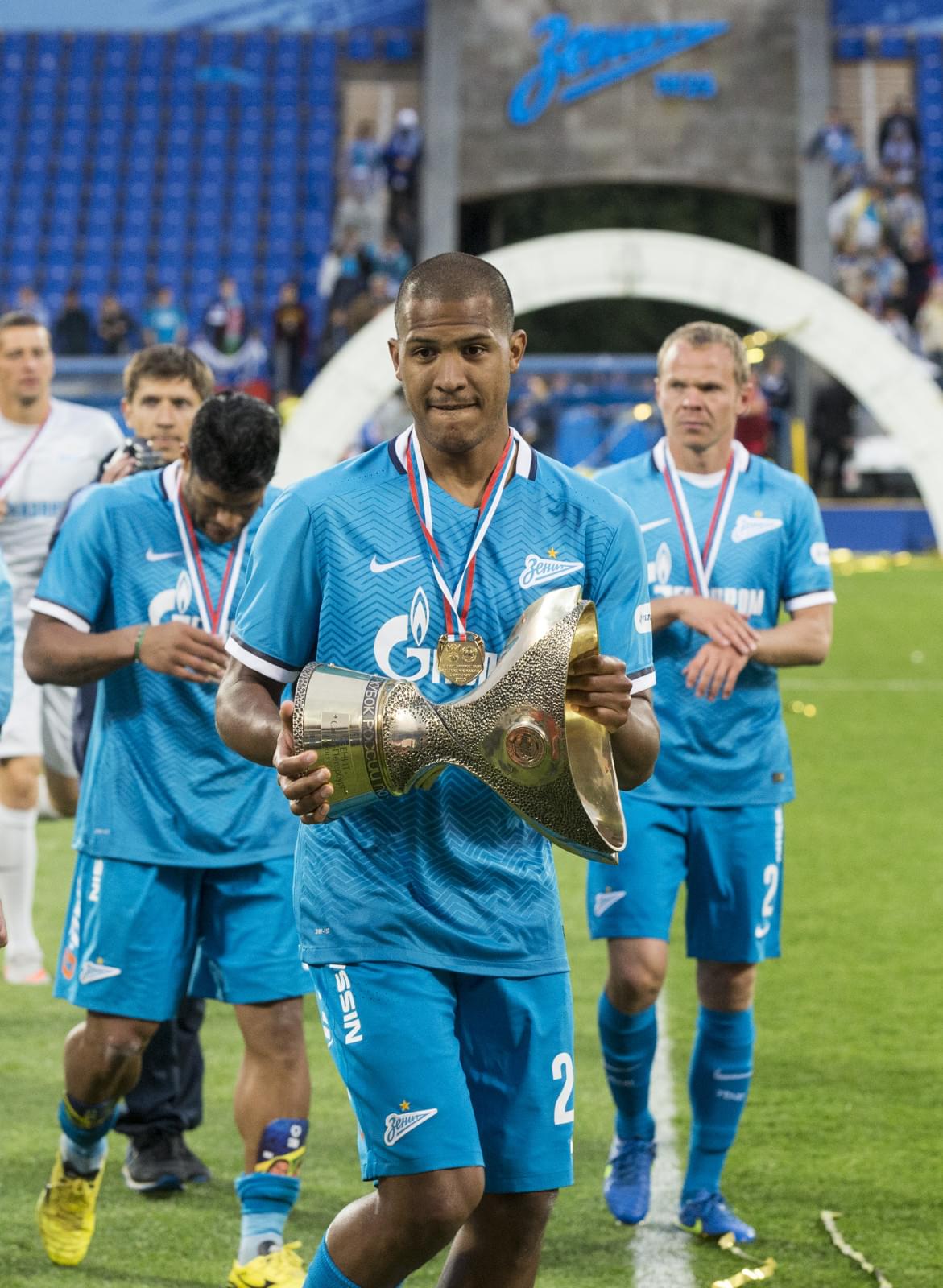 Празднование в раздевалке после матча Суперкубок России 2015, «Зенит» — «Локомотив»