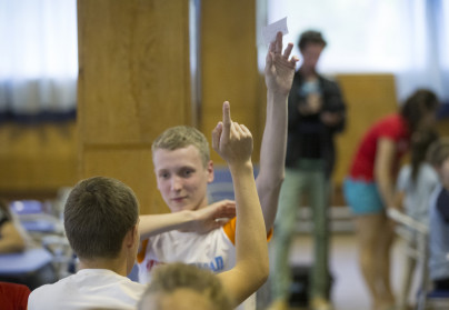 Голубой Лев посетил детский лагерь в Ольгино