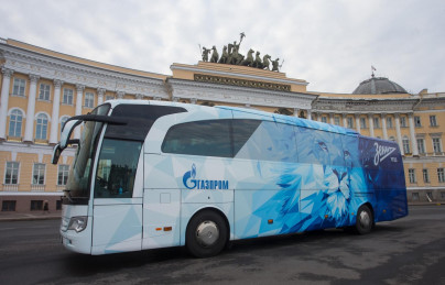 Имиджевая съемка автобуса ФК«Зенит»